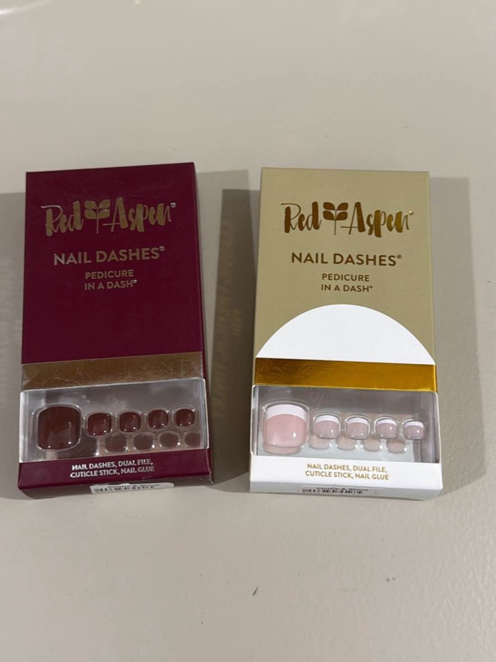 Red Aspen Pedicure Bundle - Burgundy and French Tip